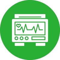 Ekg Monitor Creative Icon Design vector