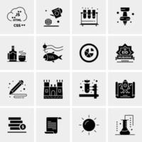 16 iconos de negocios universales vector ilustración de icono creativo para usar en proyectos relacionados con la web y dispositivos móviles