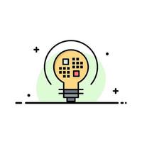 Data Insight Light Bulb Business Logo Template Flat Color vector