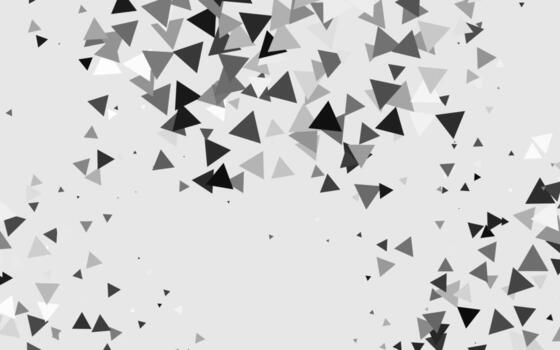 textura de vector gris plateado claro en estilo triangular.