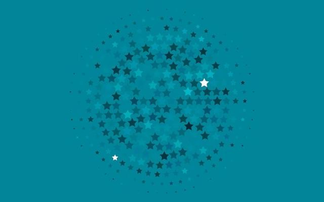Light BLUE vector cover with small and big stars.