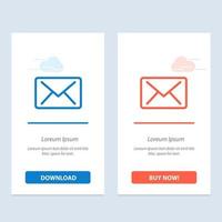 Email Mail Message  Blue and Red Download and Buy Now web Widget Card Template vector