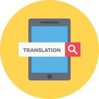 mobile translation vector illustration on a background.Premium quality symbols.vector icons for concept and graphic design.