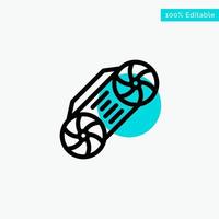 Radio Music Technology turquoise highlight circle point Vector icon