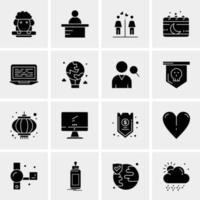 16 Universal Business Icons Vector Creative Icon Illustration to use in web and Mobile Related project