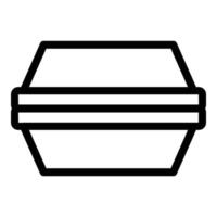 Plastic pack icon outline vector. Potato box vector