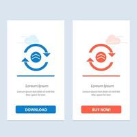 Arrow Refresh Reload Computing  Blue and Red Download and Buy Now web Widget Card Template vector