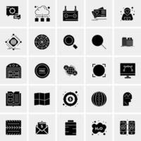 25 iconos de negocios universales vector ilustración de icono creativo para usar en proyectos relacionados con la web y dispositivos móviles