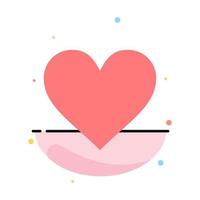 Heart Love Like Twitter Abstract Flat Color Icon Template vector