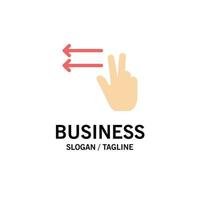 Fingers Gesture Lefts Business Logo Template Flat Color vector