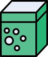 ilustración de vector de burbuja de cubo en un fondo. símbolos de calidad premium. iconos vectoriales para concepto y diseño gráfico.