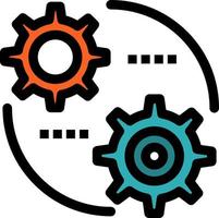 Control Setting Gear Setting  Flat Color Icon Vector icon banner Template