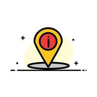 Location Navigation Place info  Business Flat Line Filled Icon Vector Banner Template