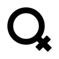 ilustración de vector de género femenino en un fondo. símbolos de calidad premium. iconos vectoriales para concepto y diseño gráfico.