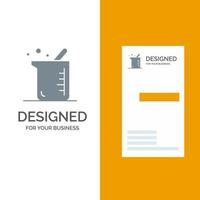 Bigger Biochemistry Biology Chemistry Grey Logo Design and Business Card Template vector
