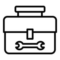 Tool box icon outline vector. Home repair vector