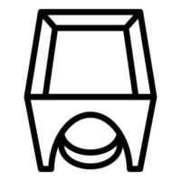 Fondue pot icon outline vector. Cheese dip vector