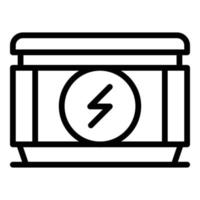 Mobile equipment icon outline vector. Electric energy vector