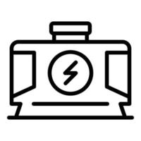 Service generator icon outline vector. Power engine vector