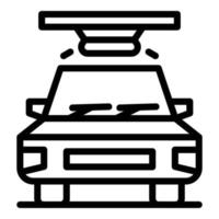 vector de contorno de icono de lavado de coches. auto servicio