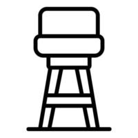 vector de contorno de icono de asiento moderno. taburete de bar