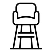 Plastic chair icon outline vector. Bar stool vector