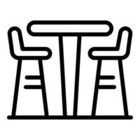 Table bar stool icon outline vector. Modern chair vector