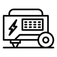 Check power generator icon outline vector. Portable machine vector