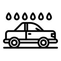 vector de contorno de icono de espuma limpia de coche. lavado de llantas