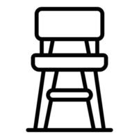 Kitchen chair icon outline vector. Bar stool vector