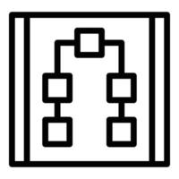 Software scheme icon outline vector. Service system vector