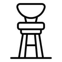 High bar stool icon outline vector. Modern seat vector