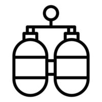 Oxygen tanks icon outline vector. Concentrator equipment vector