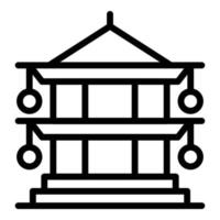 Tibet temple icon outline vector. Culture landmark vector