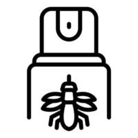 vector de contorno de icono de pulverización de insectos. control de plagas