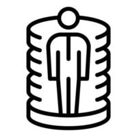 Finance manager icon outline vector. Business bank vector