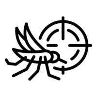 Mosquito target icon outline vector. Malaria control vector