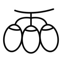 Sweet food icon outline vector. Date fruit vector
