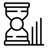 Hourglass manager icon outline vector. Top people vector