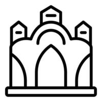Myanmar architecture icon outline vector. National day vector