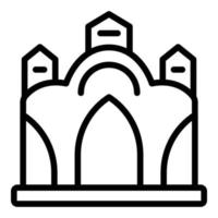 Myanmar architecture icon outline vector. National day vector