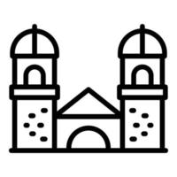 Montenegro architecture icon outline vector. Country area vector