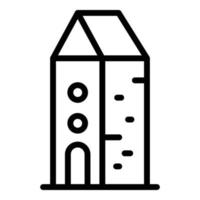 Montenegro tower icon outline vector. Flag tour vector