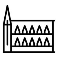 City church icon outline vector. Belarus tourism vector