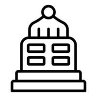 Monument icon outline vector. Myanmar day vector