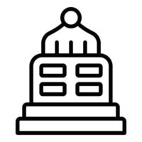 Monument icon outline vector. Myanmar day vector