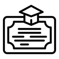 Manager diploma icon outline vector. Worker report vector