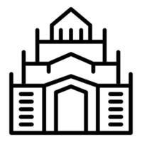 Union building icon outline vector. Myanmar day vector