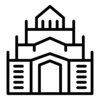 Union building icon outline vector. Myanmar day vector