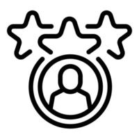 Raiting manager icon outline vector. Worker report vector